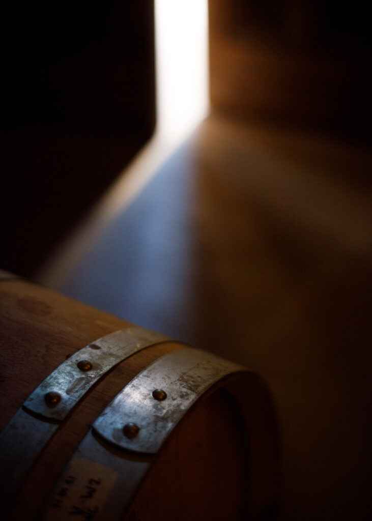 stream of light on barrel